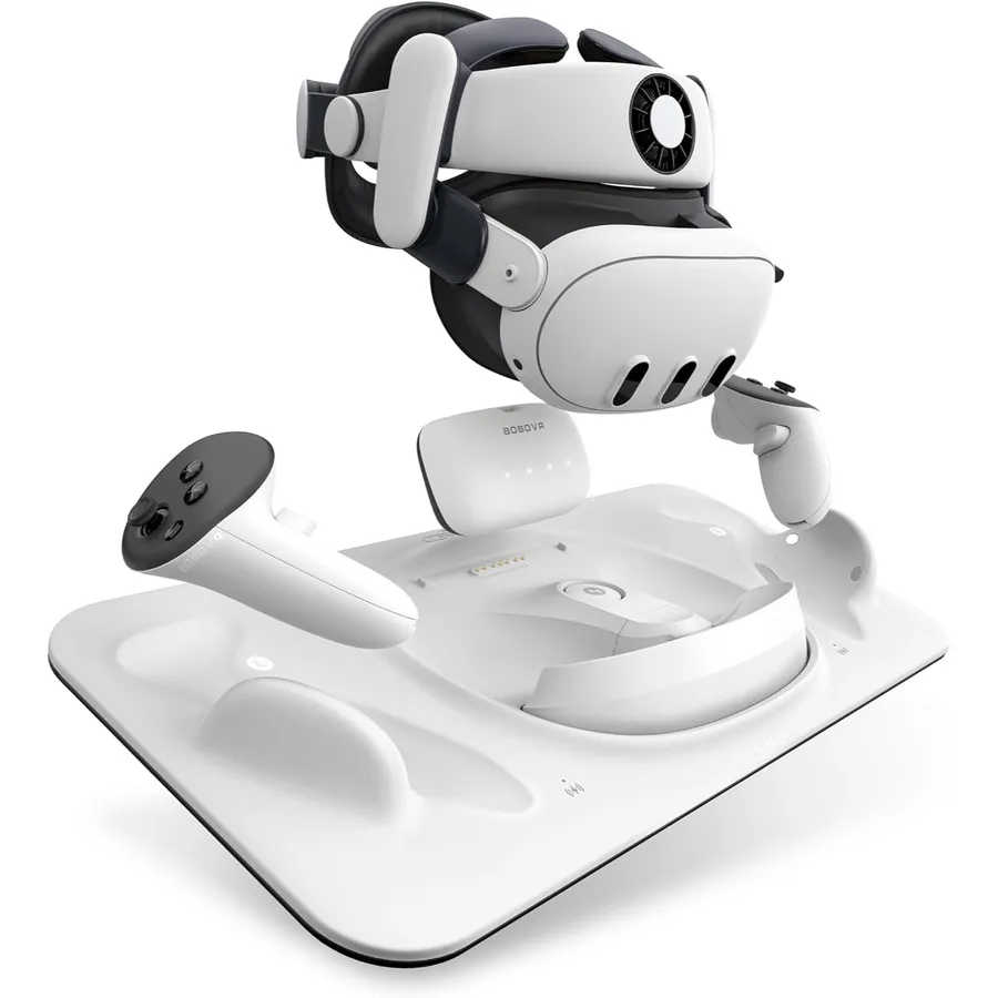 BOBOVR D3 - Ladestation für Quest-3-Headset, Controller und B100-Akku